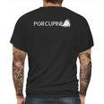 Porcupine Logo Mens Back Print T-shirt