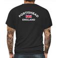 Portishead England Uk United Kingdom Union Jack Flag City Mens Back Print T-shirt