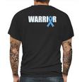 Prostate Warrior Light Blue Ribbon Mens Back Print T-shirt