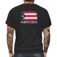 Puerto Rican Flag Vintage Made In Puerto Rico Gift Mens Back Print T-shirt