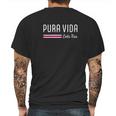 Pura Vida Costa Rica With Costa Rica Flag Mens Back Print T-shirt