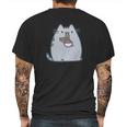 Pusheen The Cat Eating Noodles Juniors Mens Back Print T-shirt