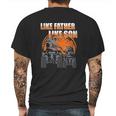 Quad Bike Like Father Like Son Four Wheeler Atv Gift Mens Back Print T-shirt