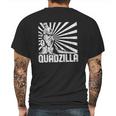 Mens Quadzilla Funny Gym Leg Day Mens Back Print T-shirt