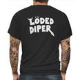 Quanfeng Funny Loded Diper Mens Back Print T-shirt