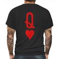 Queen Of Hearts Mens Back Print T-shirt