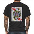 Queen Of Hearts Card Costume Vintage Mens Back Print T-shirt