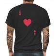 Queen Of Hearts Playing Card Easy Halloween Costume Mens Back Print T-shirt