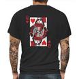 Queen Of Hearts Vintage Valentine Day Mens Back Print T-shirt