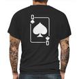 Queen Of Spades Playing Card Mens Back Print T-shirt