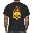 Rage Of Fire Faming Skull Creepy Skeleton Mens Back Print T-shirt