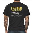 I Rather Fly Solo Funny Airplane Pilot Gift Mens Back Print T-shirt