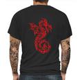 Red Dragon Chinese Firedrake Art Mens Back Print T-shirt