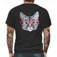 Red Linda Glasses Cat Funny Belcher Kitty Cute Humor Fun Mens Back Print T-shirt