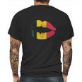 Reggae Kissing Lips Flag Rastafari Rasta Mens Back Print T-shirt