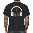 Reggae Music Headphones Rastafari Rasta Gift Mens Back Print T-shirt