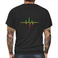 Reggae Music Pulse Frequency Mens Back Print T-shirt