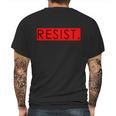 Resist Campaign Red Box Logo Anti-Trump Mens Back Print T-shirt