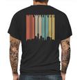 Retro 1970S Milwaukee Wisconsin Downtown Skyline T-Shirt Mens Back Print T-shirt