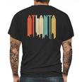 Retro 1970S Style Atlanta Georgia Skyline Mens Back Print T-shirt