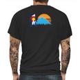 Retro Bigfoot Sun Mountain Colorado State Flag Shirt Gift Mens Back Print T-shirt