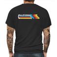 Retro California Colorful Logo Mens Back Print T-shirt