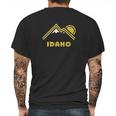 Retro Idaho Vintage Mountains Mens Back Print T-shirt