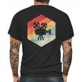 Retro Vintage Camera Filmmaker Mens Back Print T-shirt