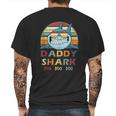 Retro Vintage Daddy Shark Mens Back Print T-shirt