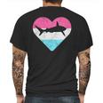 Retro Vintage Mako Shark Heart Gift Mens Back Print T-shirt