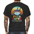 Retro Vintage Papa Shark Doo Doo Doo Mens Back Print T-shirt