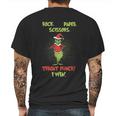 Rock Paper Scissors Throat Punch I Win Funny Grinch Mens Back Print T-shirt