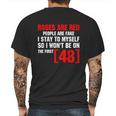 Roses Are Red People Are Fake I Stay To Myself Mens Back Print T-shirt