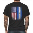 Salvadoran American Flag Mens Back Print T-shirt