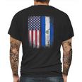 Salvadoran American Flag El Salvador Salvadorean Salvadorian Mens Back Print T-shirt