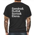 Sandra Ruth Sonia Elena Mens Back Print T-shirt