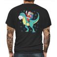 Santa Dinosaur Pandemic Mens Back Print T-shirt