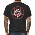 Satanic D20 Pentagram | Roleplaying Game Mens Back Print T-shirt