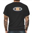 Saturn By Hubble Mens Back Print T-shirt