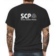 Scp Secure Contain Protect Scp Foundation Mens Back Print T-shirt