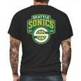 Seattle Supersonics Men Mens Back Print T-shirt