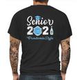 Senior 2021 Pandemic Style Quarantine Social Distancing Mens Back Print T-shirt