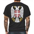 Serbian Eagle Srpski Grb Emblem Serbia Double-Headed Eagle Mens Back Print T-shirt