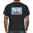 Simpsons Sailboat Painting Mens Back Print T-shirt