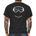 Skiing Glasses Funny Mountains Slope Skier Gift Tee Mens Back Print T-shirt