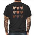 Skin Tone Hearts Black History Month No Skin Tone Melanin Mens Back Print T-shirt