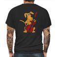 Smiletodays Brown Dog Playing Cello Mens Back Print T-shirt