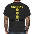 Sneezy Dwarf Halloween Costume Mens Back Print T-shirt