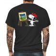 Snoopy Drawing Hertha Bsc Mens Back Print T-shirt