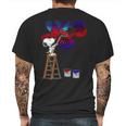 Snoopy Drawing Yes Band Mens Back Print T-shirt